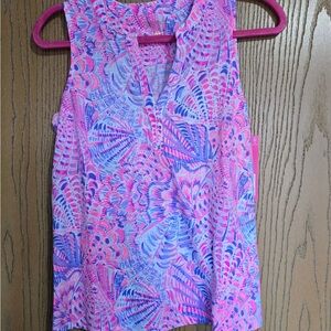 Lilly Pulitzer Pink & Blue Printed Sleeveless Tank